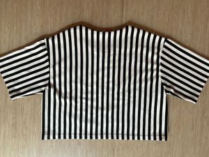 New Trendy Striped "Minnesota 26" Crop Top