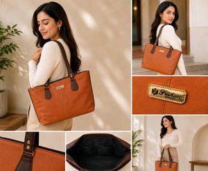 Classic Brown Leather Tote Bag