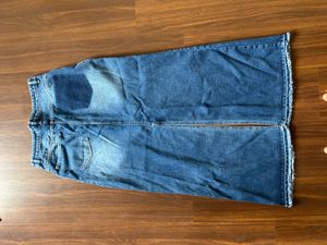 Maxi Denim Skirt with Front and back slit