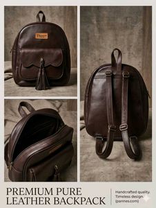 Genuine Leather Mini Backpack