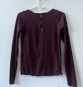 Brown Bow Top