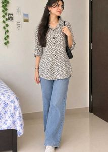 Stylish Geometric Print top