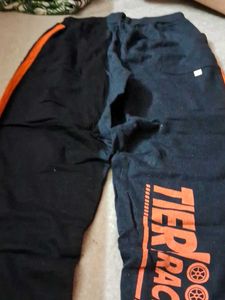 Stylish Black &amp; Orange Track Pants