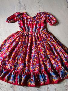 Georgette Customised Kalamkari Frock
