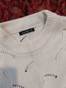 zudio Cream Knit Sweater