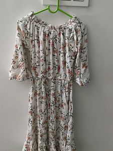 Floral Off-Shoulder Midi Dress