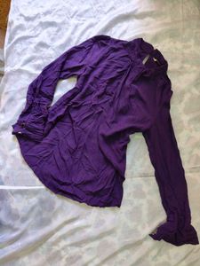 Purple Bell Sleeve Top