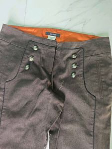Stylish High-Waisted Metallic Pants