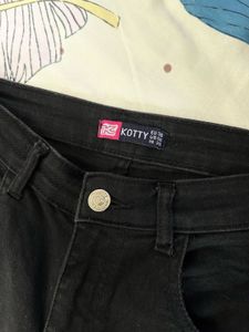 Black High Rise Wide leg jeans