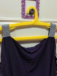 Sparkly Strap Cold Shoulder Top