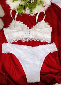 White Lace Bralette and Panty Set