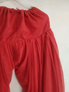 Beautiful Red Short Kurti With Dhoti Salwar ❤️‍🔥