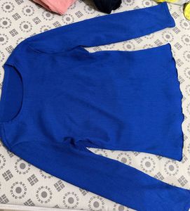 Blue Long Sleeve Top