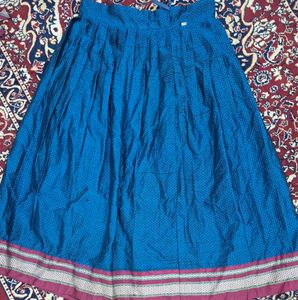 Blue Printed Ethnic Skirt with top