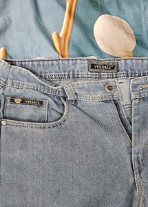 Versace Light Wash Cargo Jeans