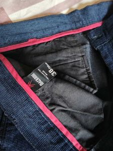 Men's Dark Blue Corduroy Pants
