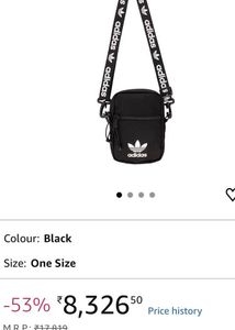 Adidas Black Crossbody Bag