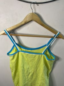 Neon Yellow Spaghetti Strap Tank Top