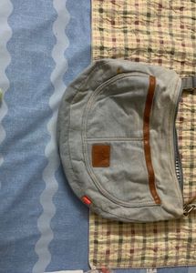 Stylish Blue Denim Crossbody Bag