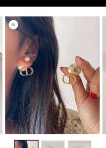 Dior inspired Vintage Pearl Earrings