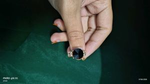 Statement Ring with Black Stone diamond jwellery