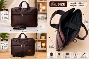 Mont Blanc Leather Laptop Bag