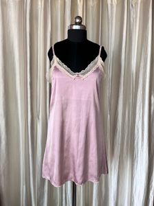 Pastel pink Satin Lace slip dress