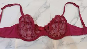 Burgundy Lace Bra 34D