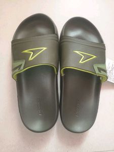 Power Brand Men's Slides - Olive Green