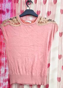 Peachy Shoulder Designed Top🧡