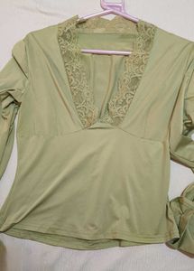 Elegant Lace Trim Top
