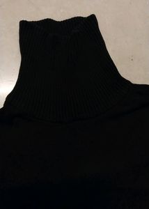Black Turtleneck Boyfriend Tee