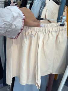 Stylish Asymmetrical Beige Skirt
