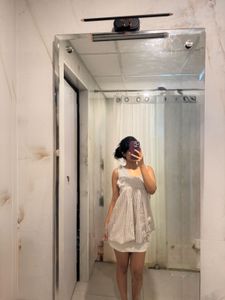 Striped casual top/mini dress with Flowerpops