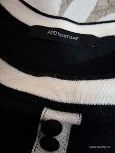 Black &amp; White Striped Cardigan