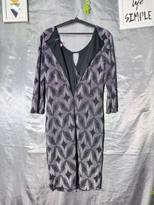 Sparkly Geometric Print Wrap Dress