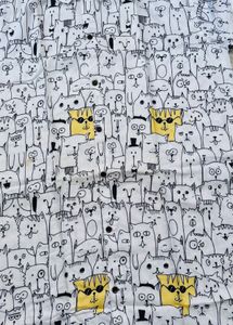 Funky Cat Print Men's Shirt