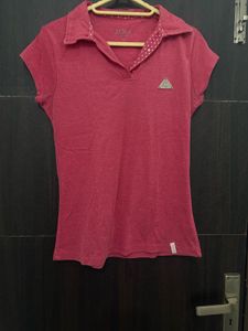 Zola Pink Polo Neck T-Shirt