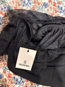 Black One-Shoulder Party Top