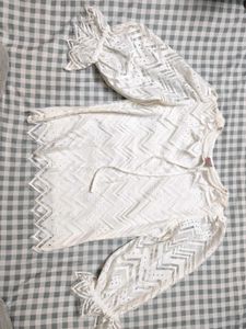 Chic White Lace Puff Sleeve Top
