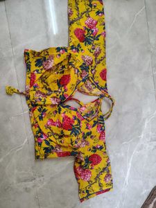 Yellow Floral Kurta Set with Dupatta