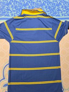 Givenchy Blue &amp; Yellow Striped Polo Shirt