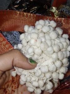 white 🪞🤍Pom-pom lace