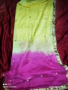 Ombre Yellow &amp; Pink Dupatta