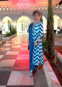 Green Chevron Print nayracut Suit Set