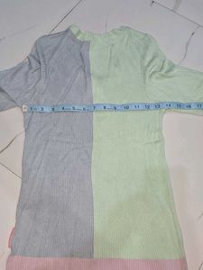 Pastel Color Block Ribbed Top