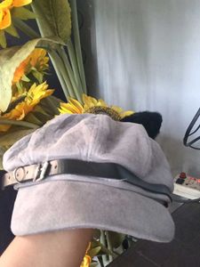 Cute Grey Cat Ear Hat with Belt Detail