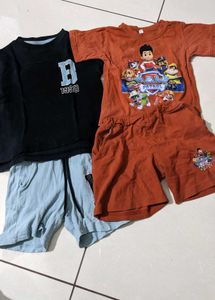 Kids Paw Patrol & Varsity T-Shirts and Shorts Set