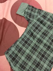 kids Green Plaid Button-Up Shirt