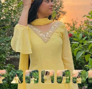 Elegant Yellow Kurta Set with Dupatta